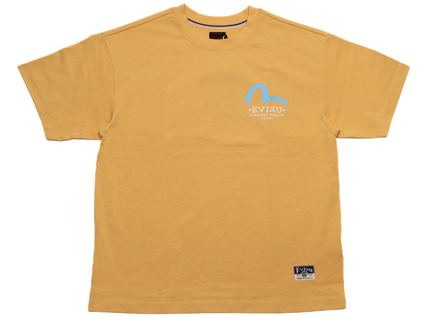 Evisu Daicock Bedrucktes Kurzarm-T-Shirt in Beige