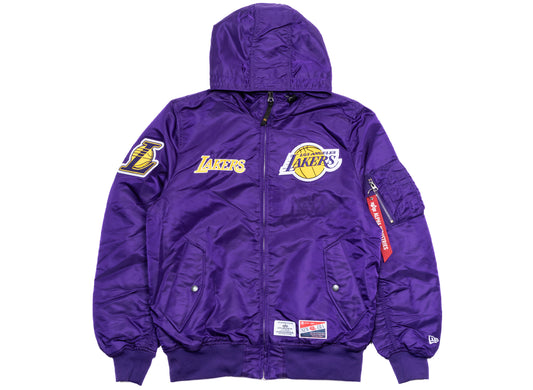 Chaqueta con capucha MA1 New Era Alpha Industries de Los Angeles Lakers
