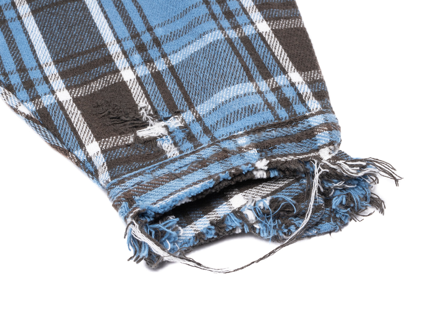 Saint Michael Flannel Shirt in Blue/Grey