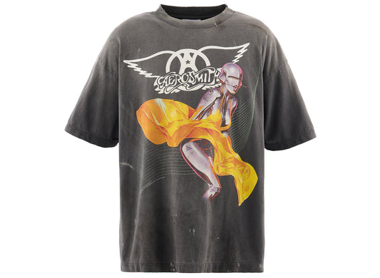 Saint Michael 'Aerosmith' SS T-Shirt in Black