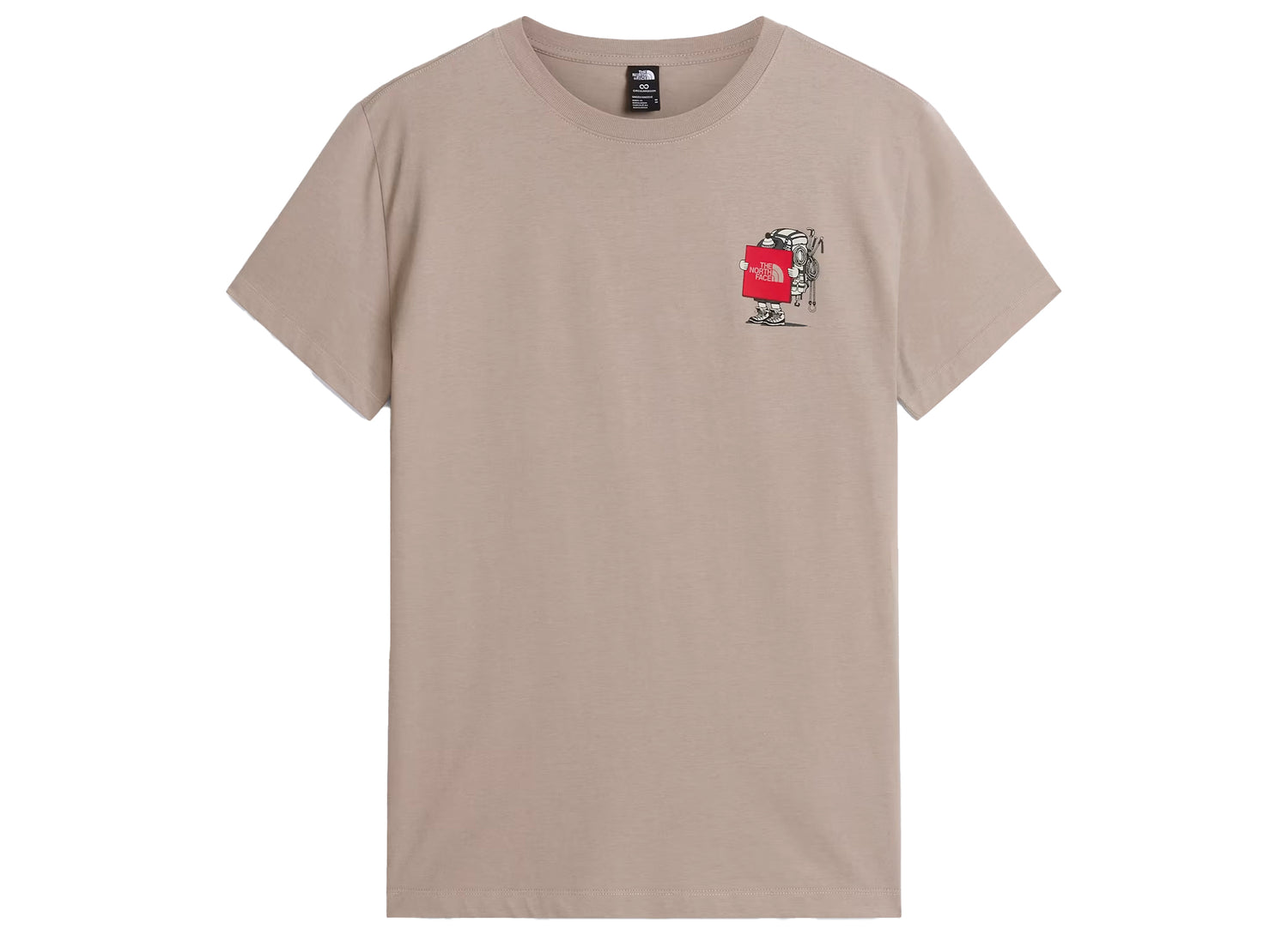 The North Face Gear Up Get Out Relaxed Tee - Graphic in Stone Slab, grey men's t-shirt
