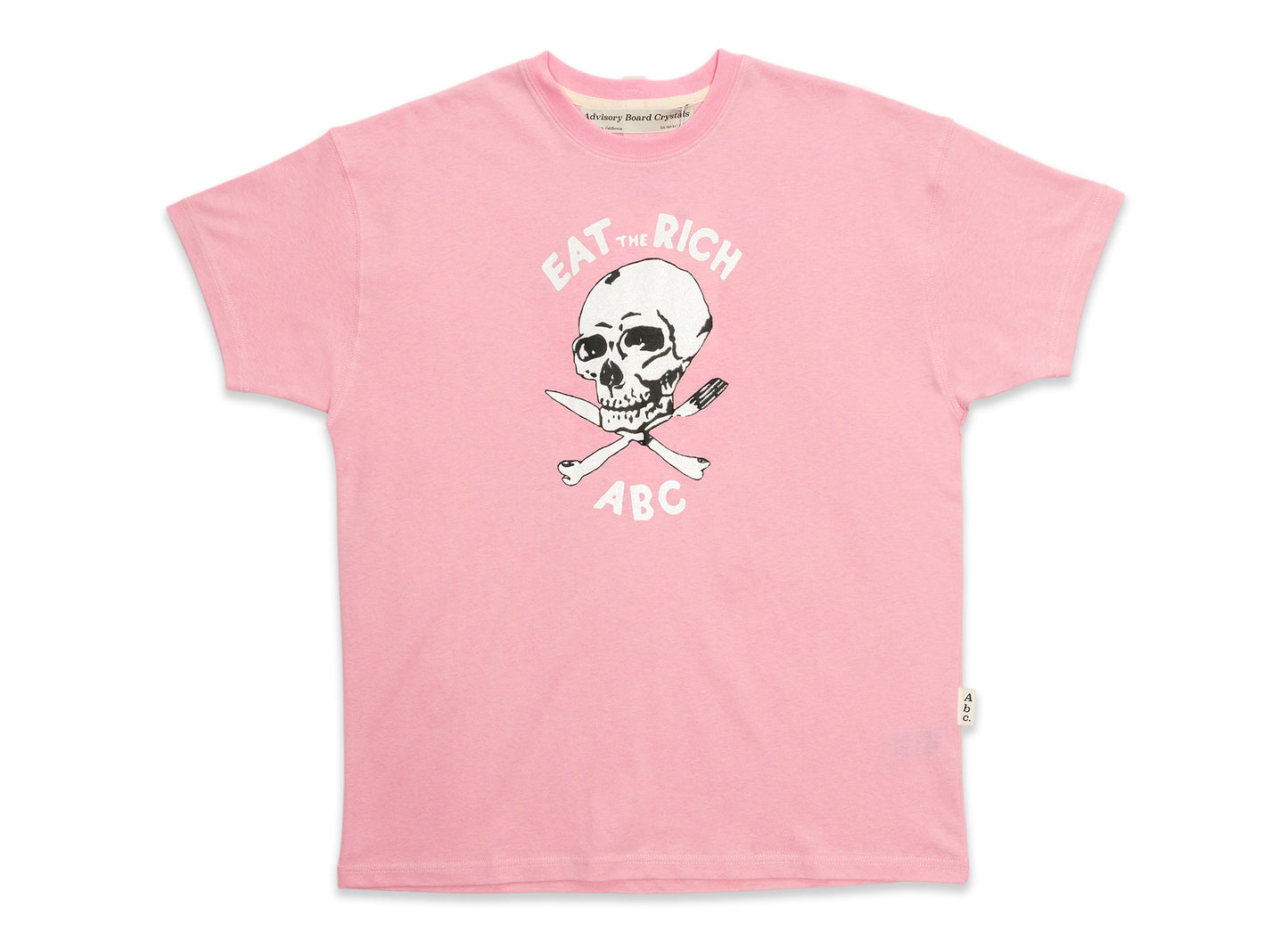 Advisory Board Crystals Abc. Skull S/S Tee in Rosa