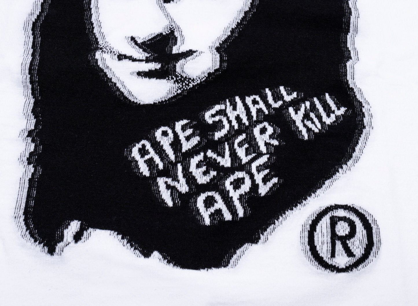 Camiseta de jacquard con estampado artístico de A Bathing Ape en color blanco