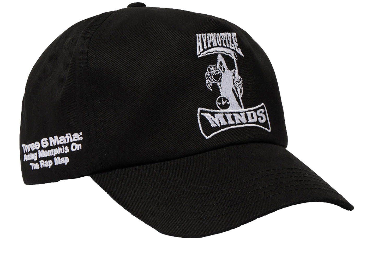 HUF x Three 6 Mafia Snapback in Black, front angle