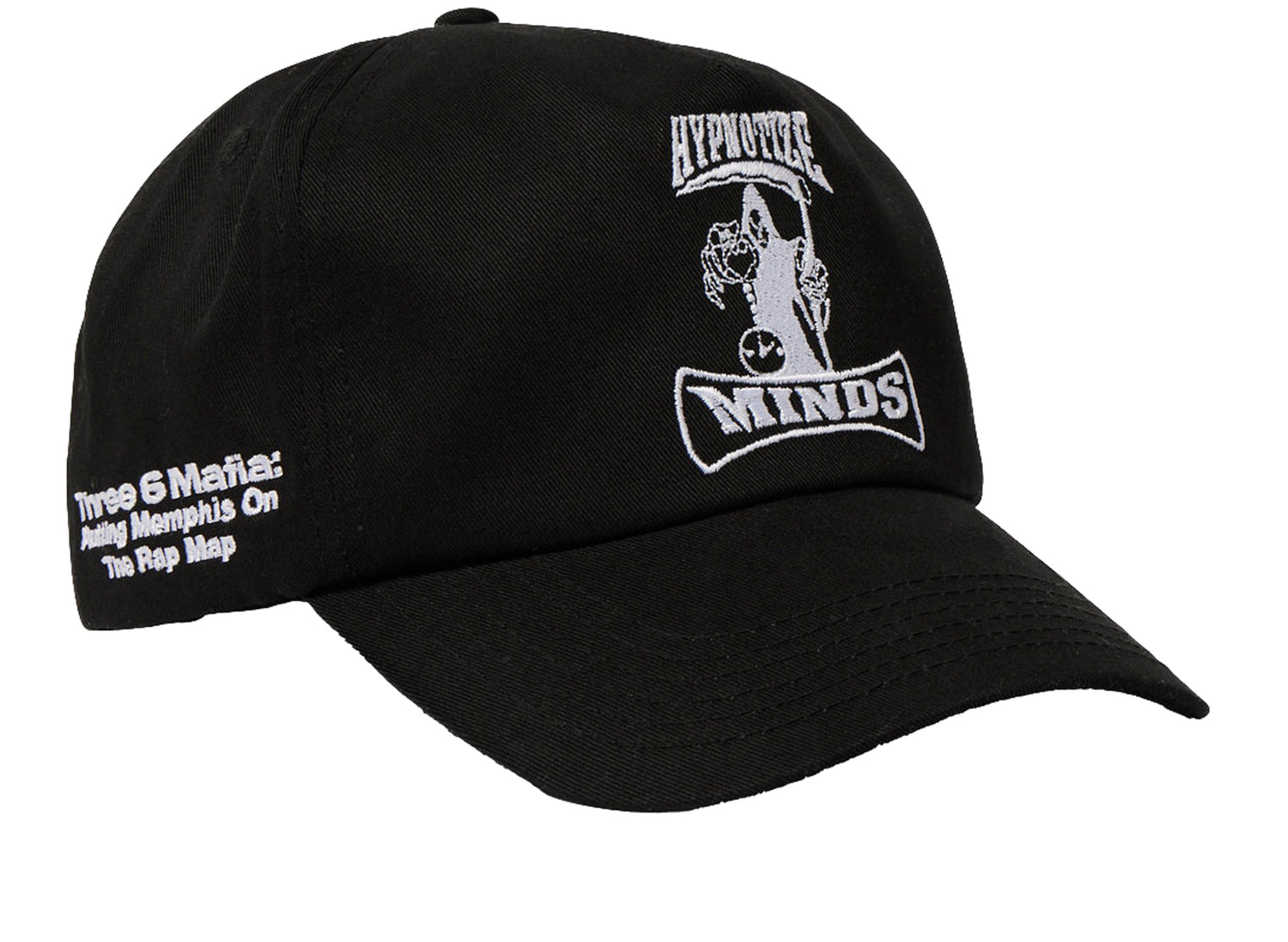 HUF x Three 6 Mafia Snapback in Black, front angle