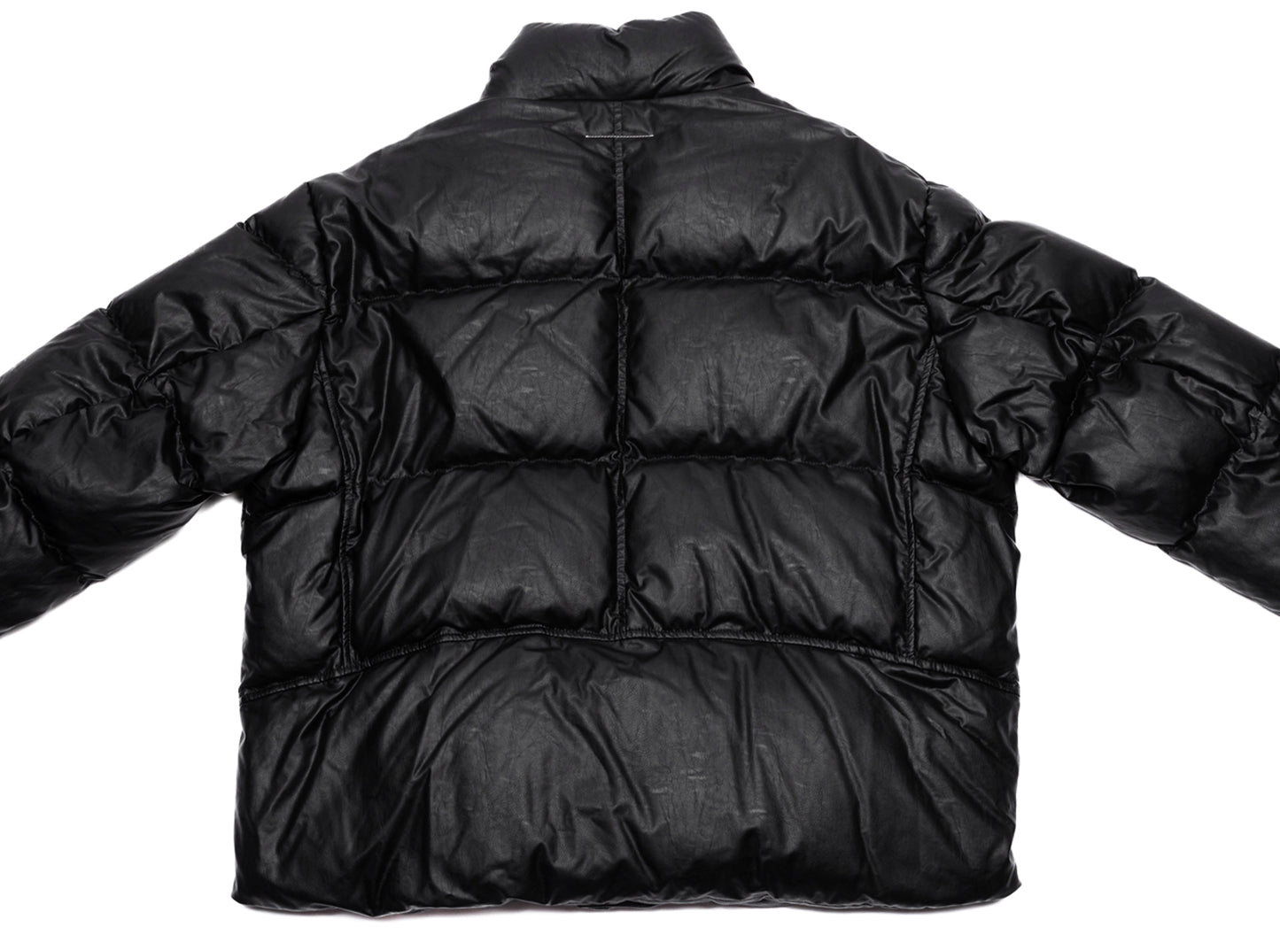 Chaqueta acolchada de cuero con cremallera MM6 de Maison Margiela