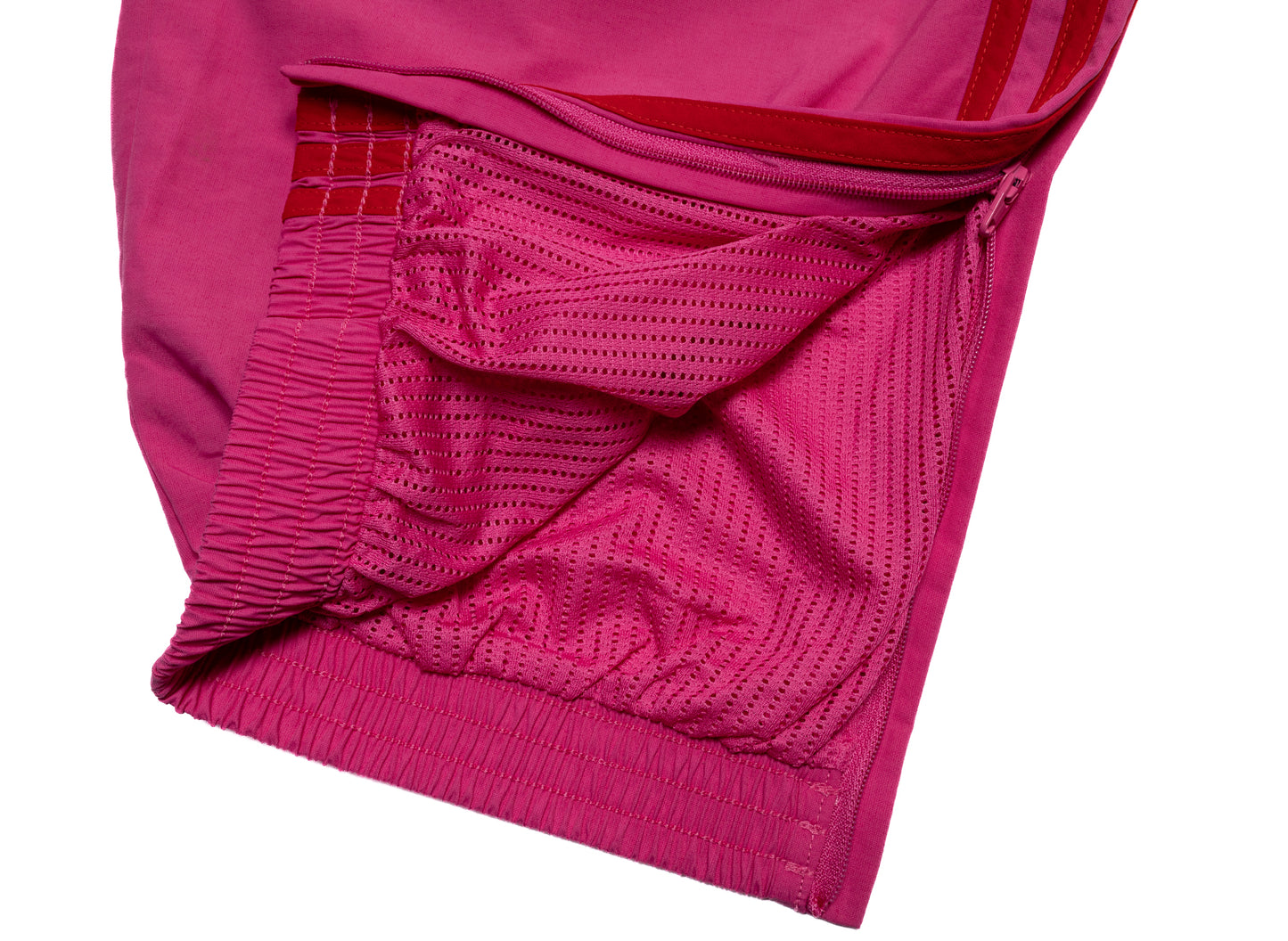 Adidas x Sp5der Nylon Track Pant in the Pink colorway, pink men's track pants, view 11