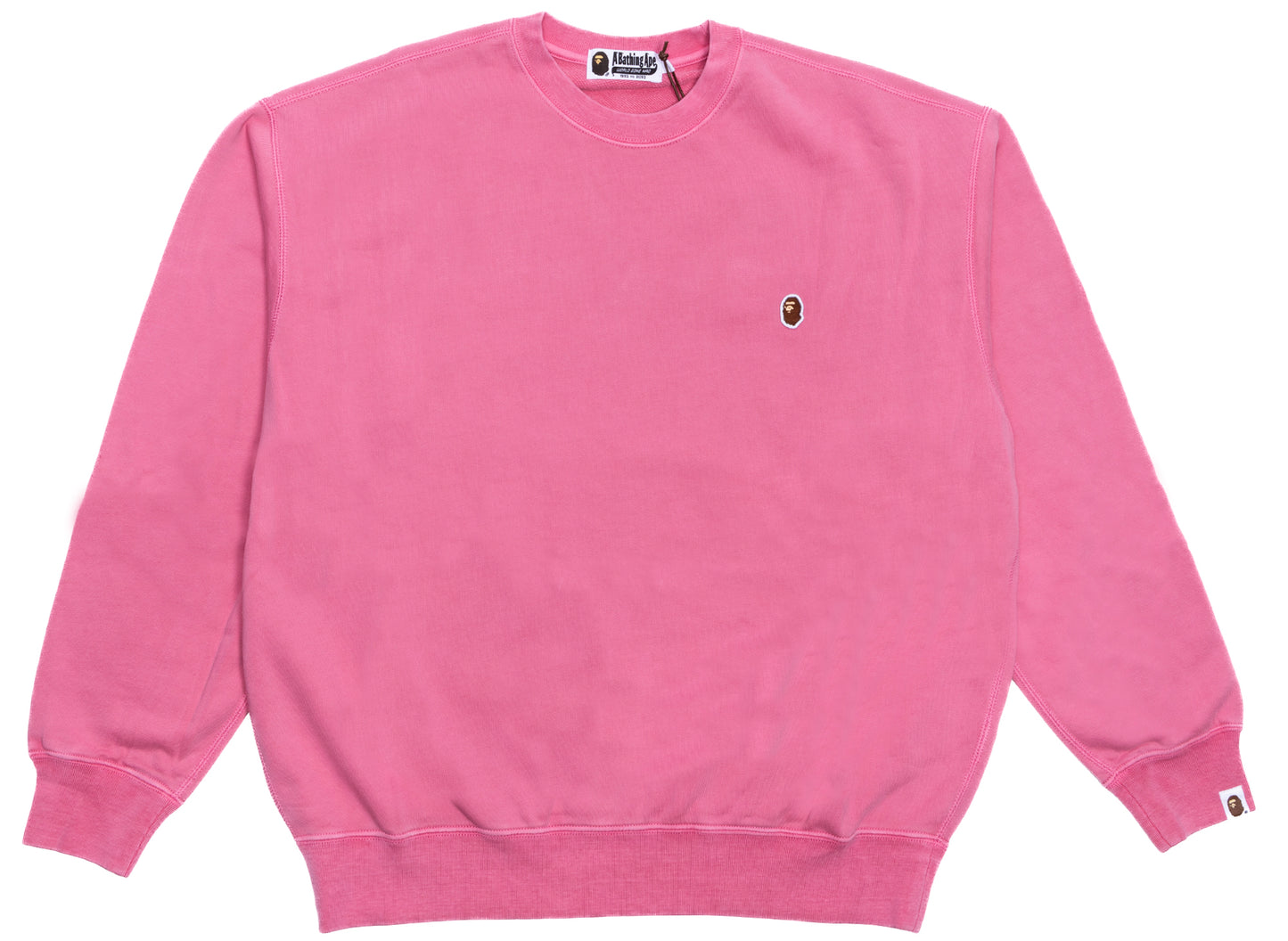 Sudadera teñida A Bathing Ape Ape Head One Point en rosa