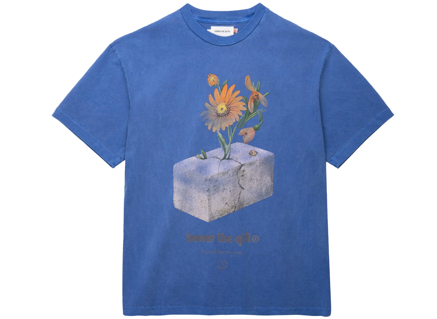 Honor the Gift Concrete 2.0 S/S Tee in Blau