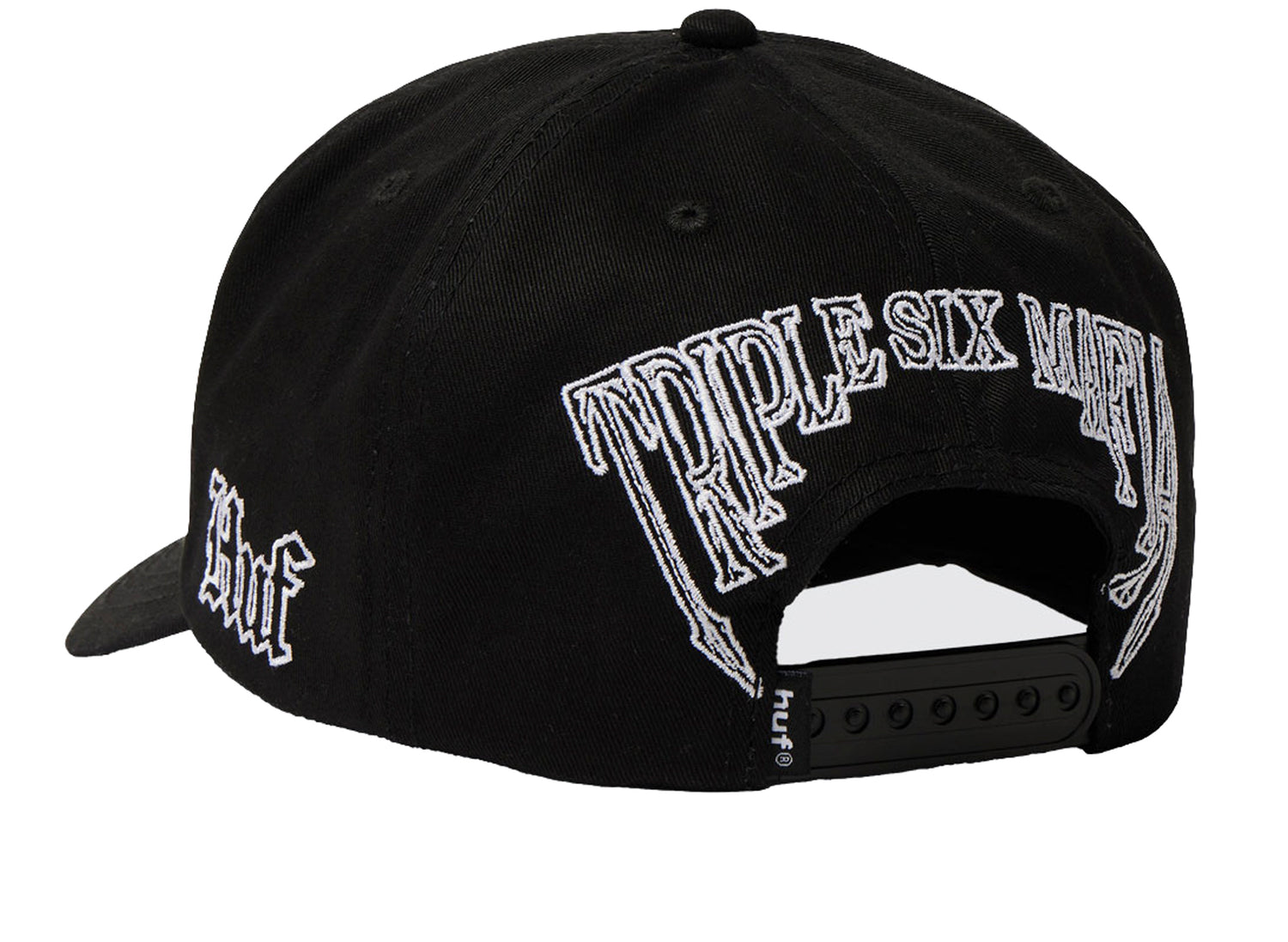 HUF x Three 6 Mafia Snapback in Black, back view