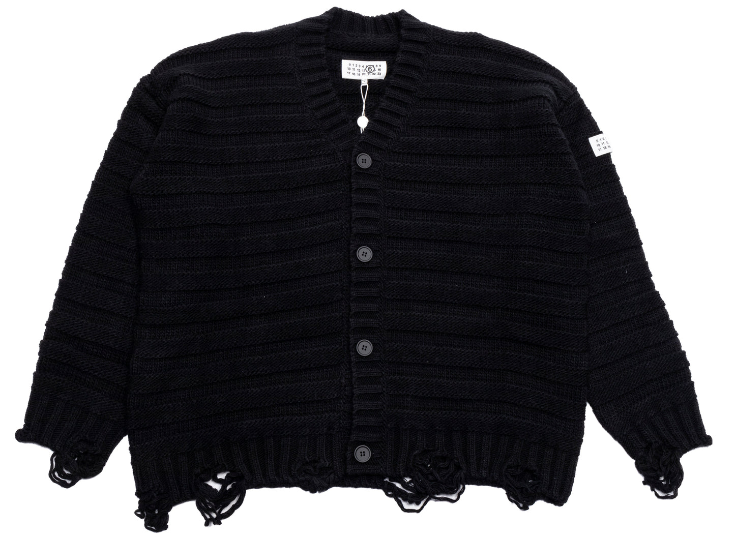 Cárdigan de punto desgastado MM6 de Maison Margiela