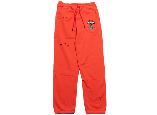 Members Of The Rage Distressed Small Logo Jogginghose in Infrared