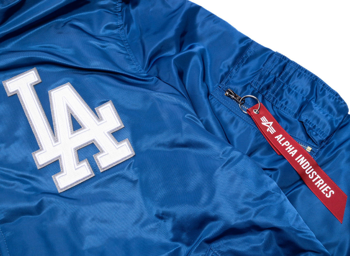 New Era Alpha Industries Los Angeles Dodgers MA1 Jacket F3 in Blue