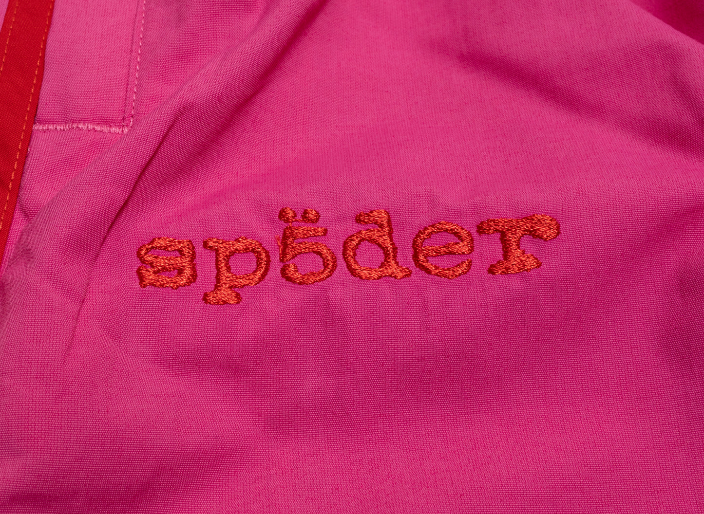 Adidas x Sp5der Nylon Track Pant in the Pink colorway, pink men's track pants, view 9