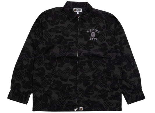 A Bathing Ape Asia Camo Zip-Jacke in Schwarz