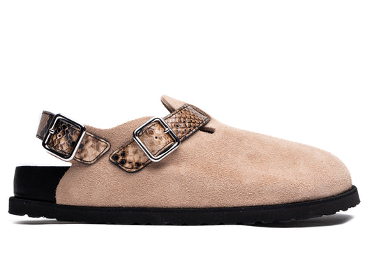 Birkenstock Tokio II Forrado 1774 en Piel de Serpiente Marrón Natural