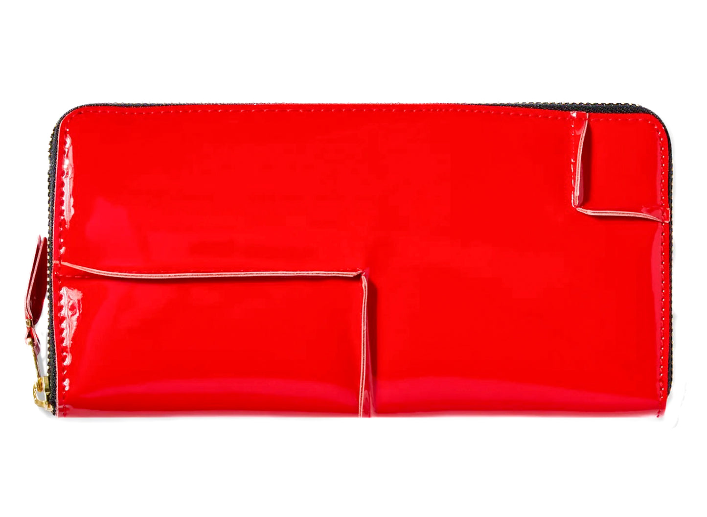 Cartera Comme des Garçons con dobladillo invertido en rojo
