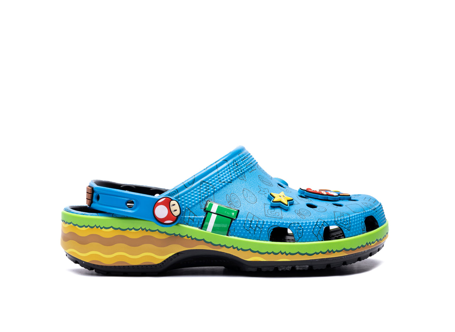 Kids Crocs x Super Mario Classic Clog in multi-color, kids' molded slip-on clog