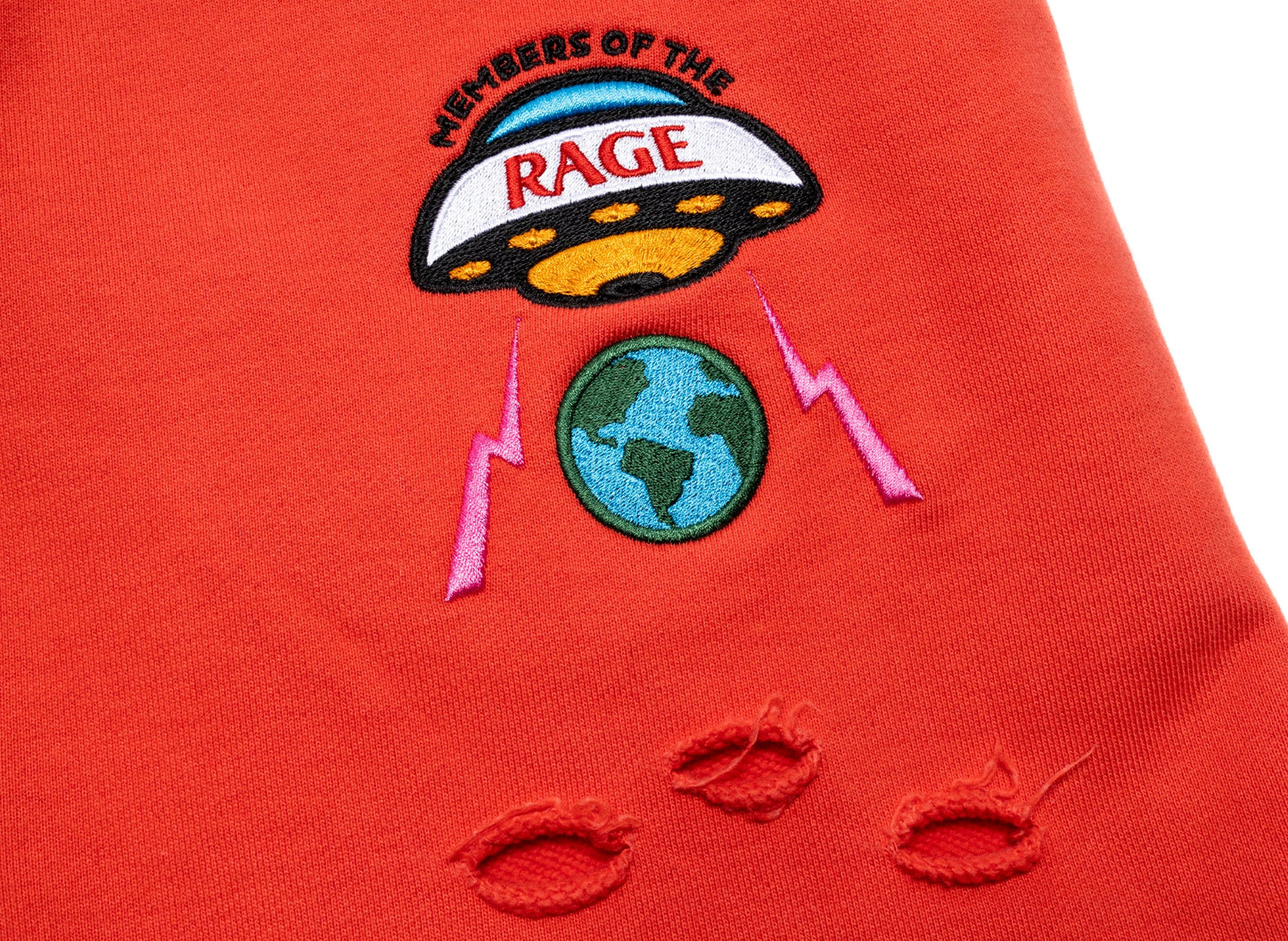 Members Of The Rage Distressed Small Logo Jogginghose in Infrared