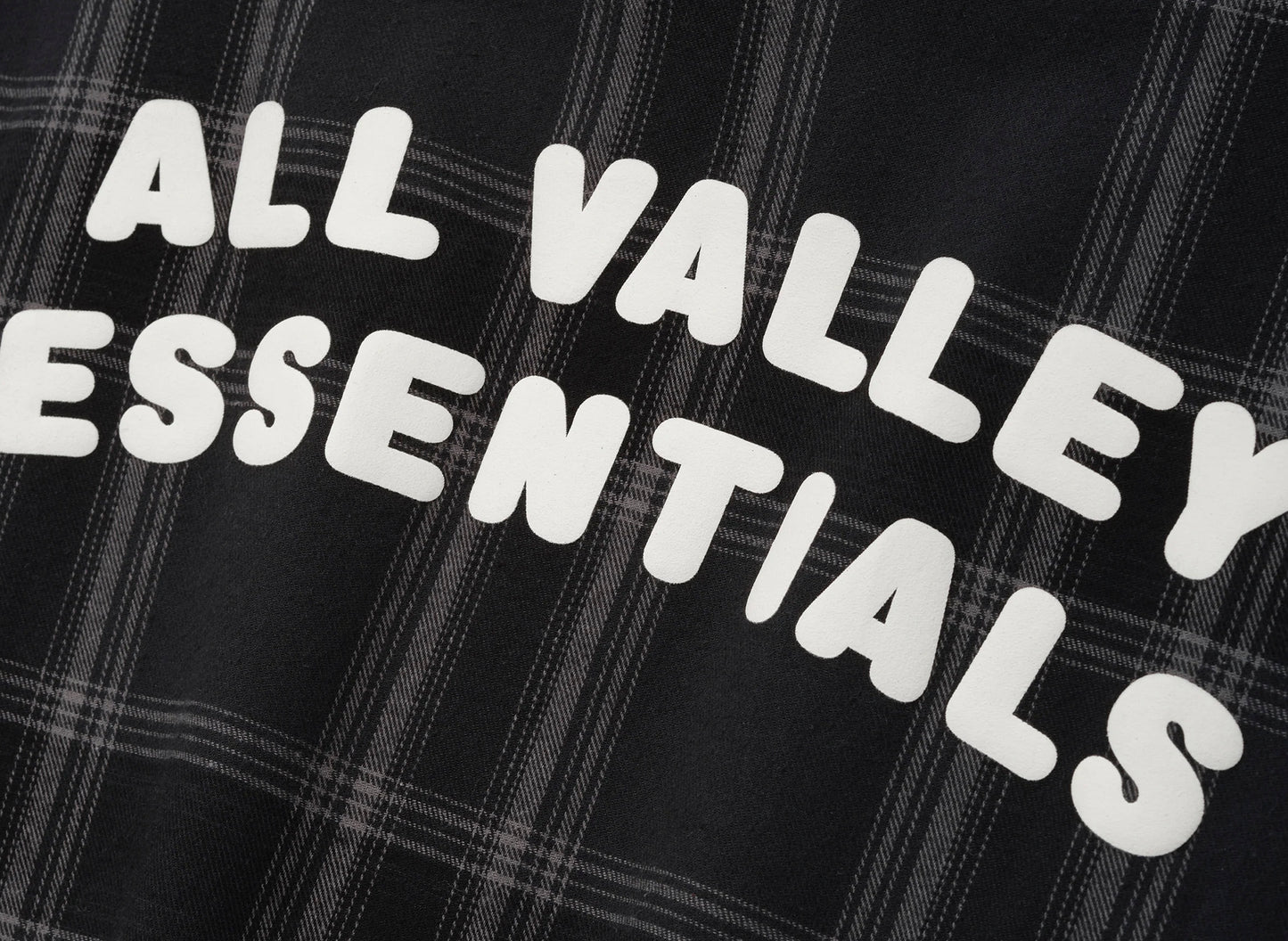 Fear of God Essentials Button Up Shirt in Vintage Black Plaid