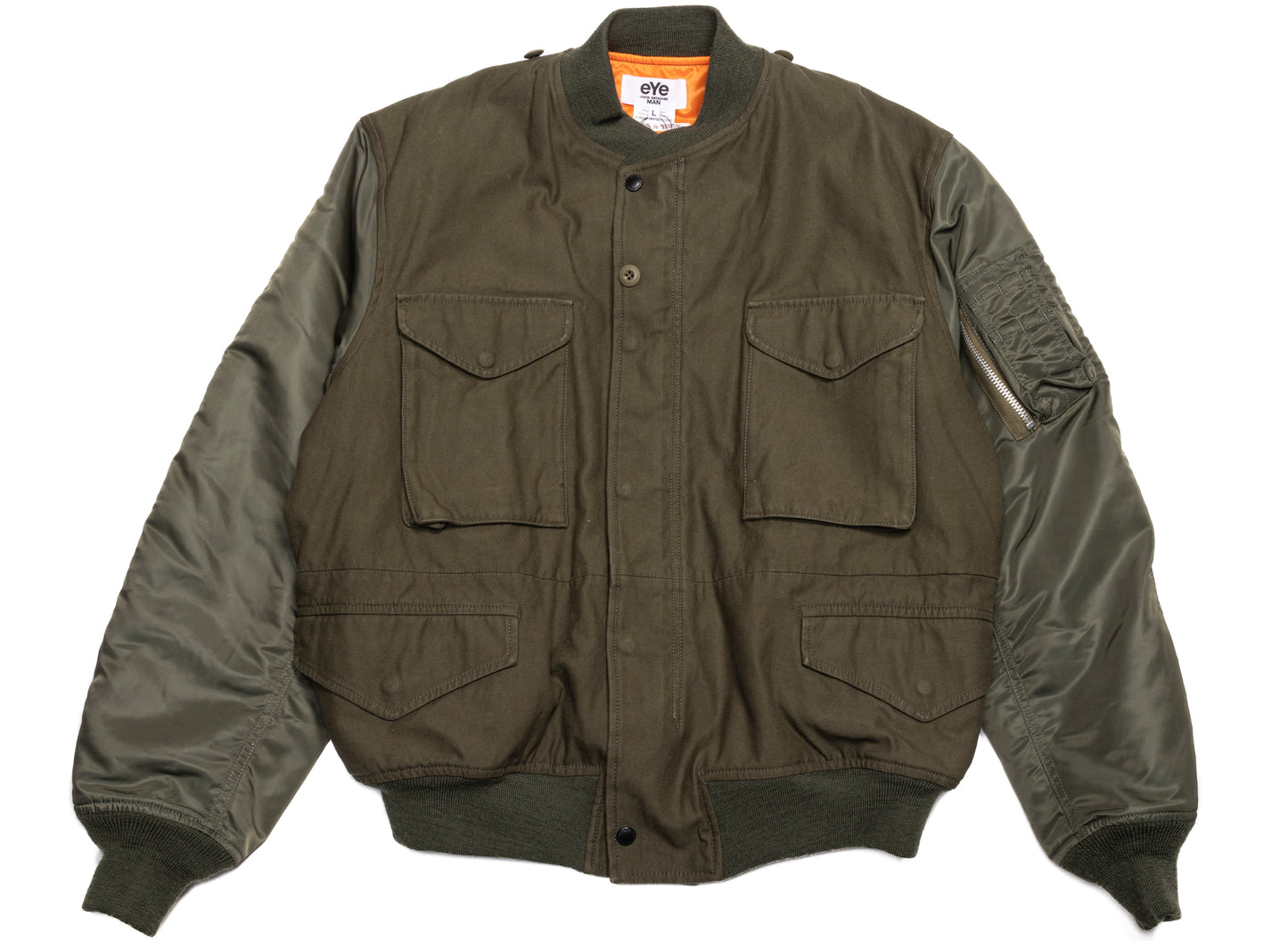 Junya Watanabe MAN Cotton-Nylon Jacket in Khaki Mix, men's jacket