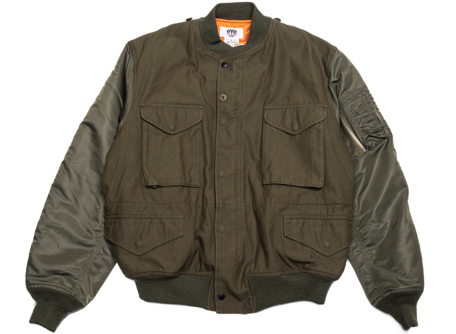 Junya Watanabe MAN Cotton-Nylon Jacket in Khaki Mix, men's jacket