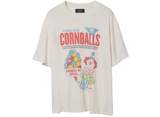 Nahmias Cornball Boxy Tee in Egg White, men's boxy t-shirt in white