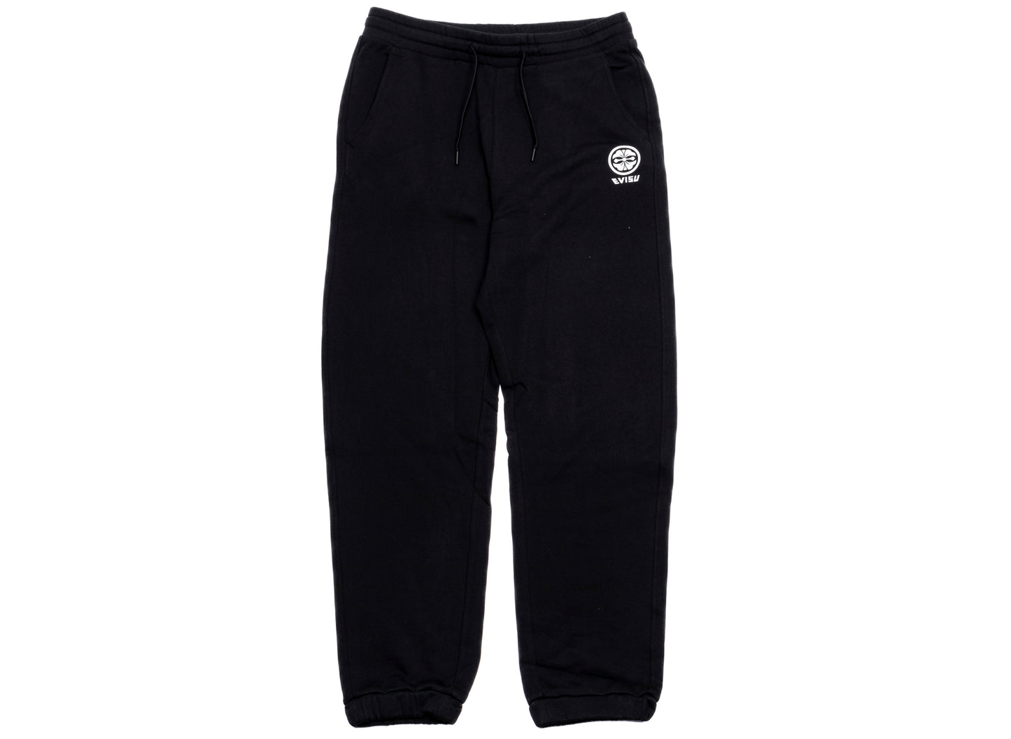 Evisu Brush Seagull Screen Print Sweatpants in Black