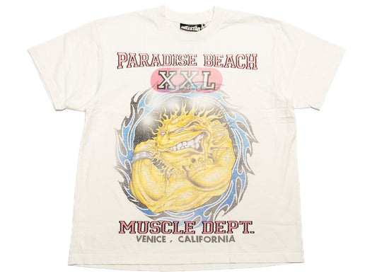 Hellstar Muscle Beach T-Shirt in White, front view