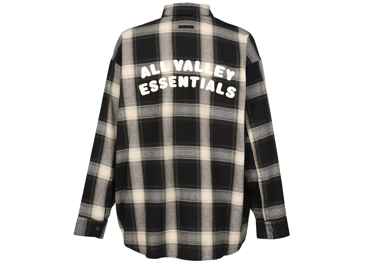 Fear of God Essentials Button Up Shirt in Iron Grey Plaid