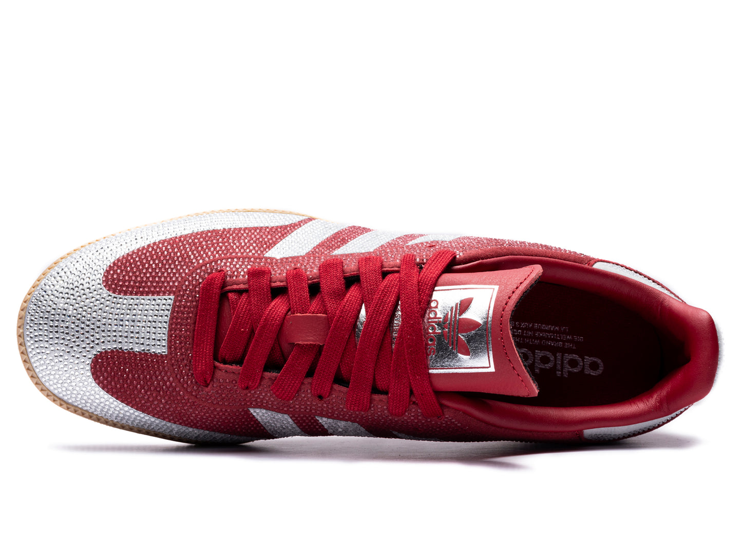 Women's Adidas Samba OG in Team Victory Red / Silver Metallic