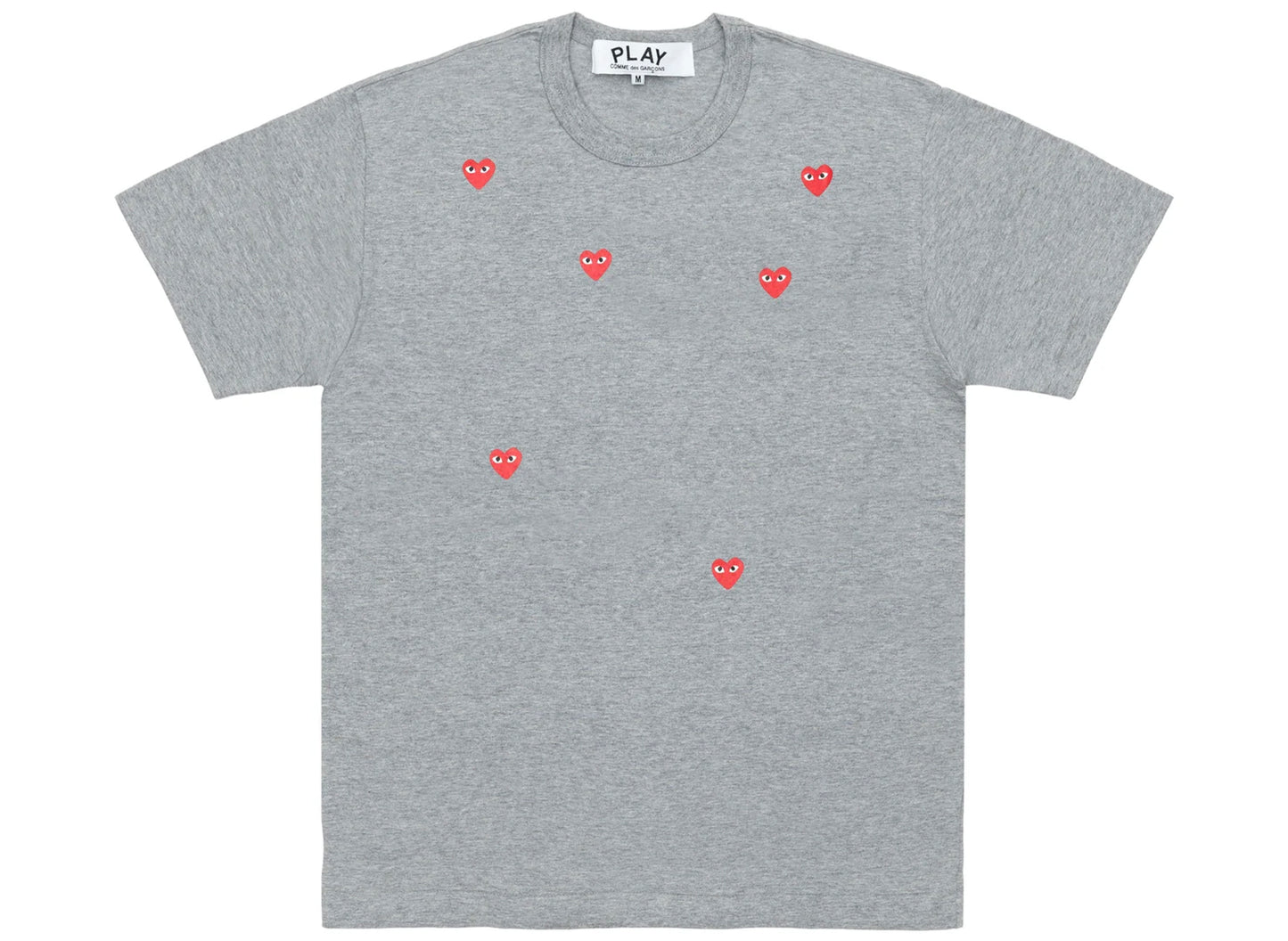 Camiseta Comme des Garçons Play Scatter Heart en gris