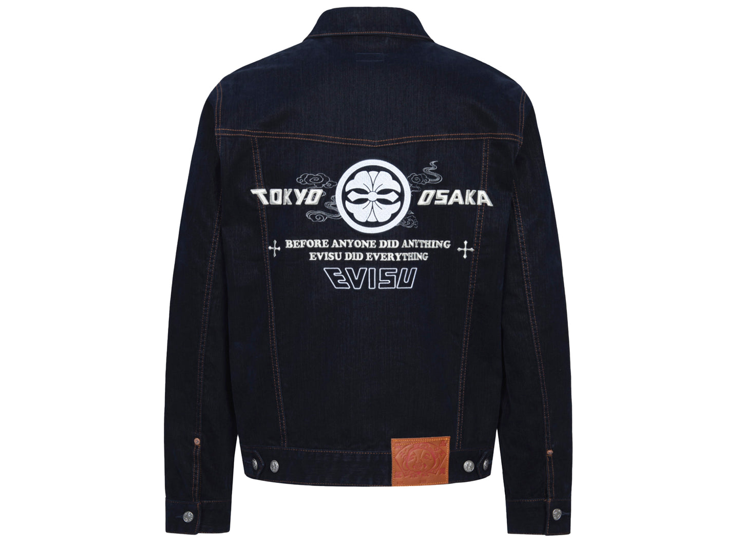 Chaqueta vaquera de corte regular Evisu con bordado Kamon y gaviota