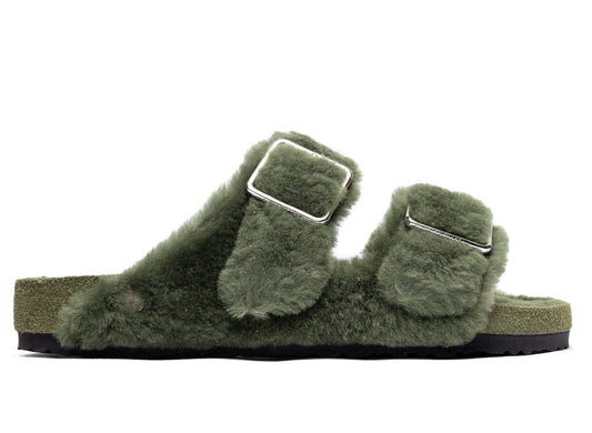 Birkenstock Arizona 1774 en verde shearling