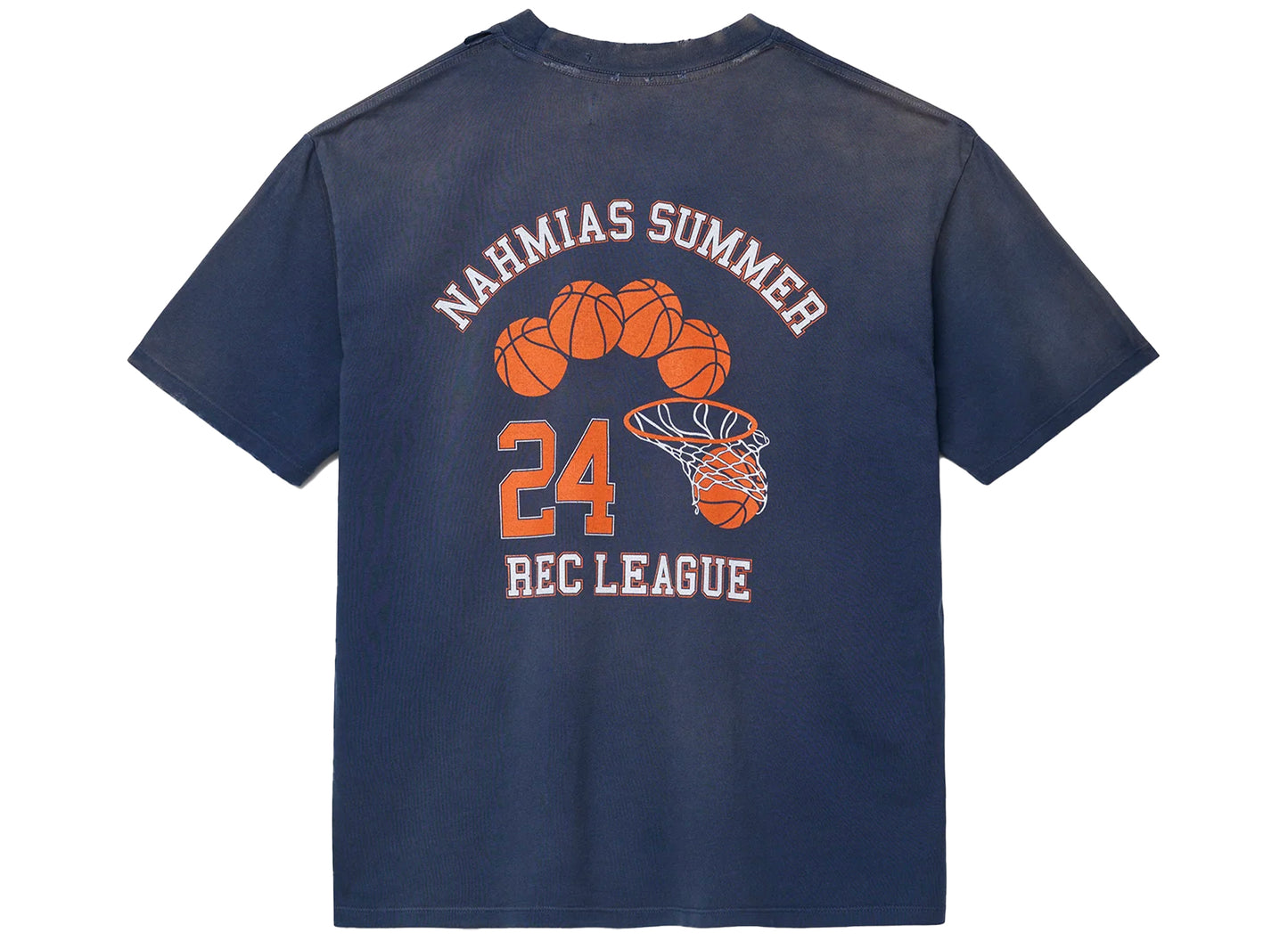 Nahmias Rec League Boxy Tee in Navy, men's navy boxy t-shirt, view 2