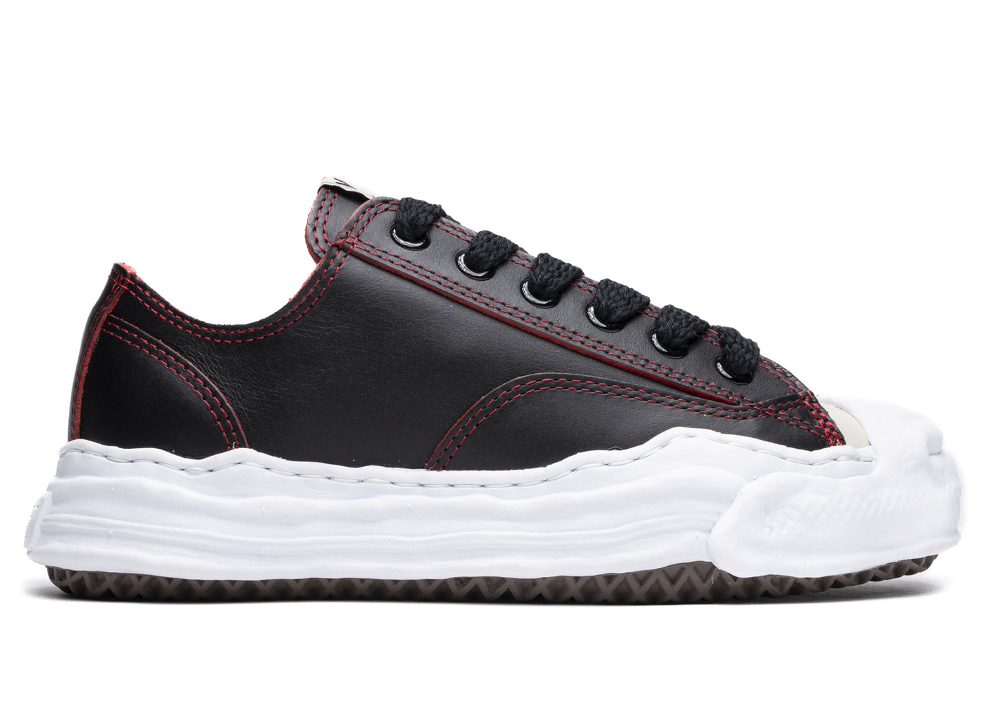 Maison Mihara Yasuhiro Leather Peterson Low en negro
