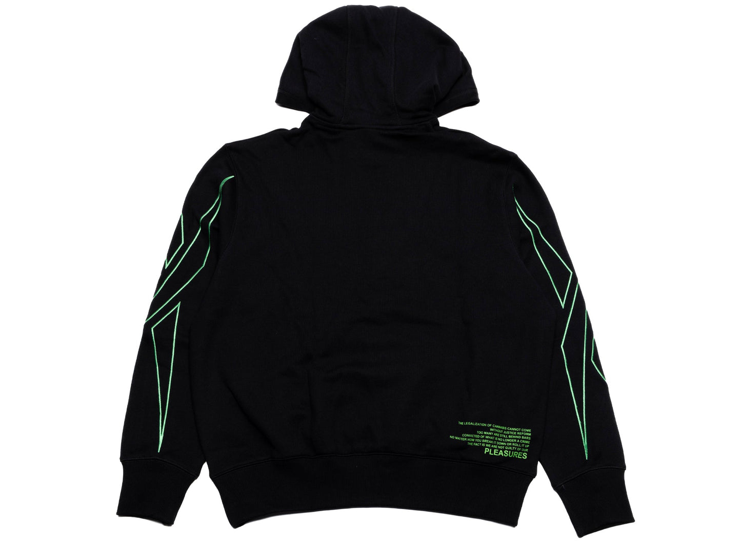 Reebok x Pleasures Hoodie in Black 'Not Guilty'