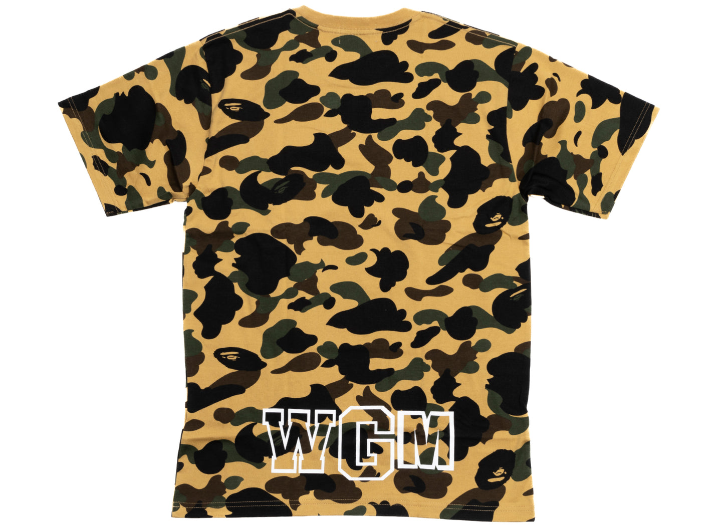 A Bathing Ape Bape Zipper S/S T-Shirt in Tan Camo