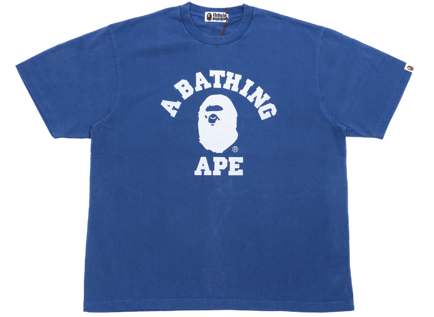 A Bathing Ape College Overdye Tee in Blau