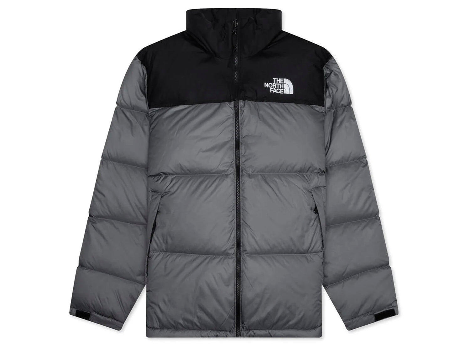 The North Face 1996 Retro Nuptse Jacket in Smoked Pearl and TNF Black, men's jacket