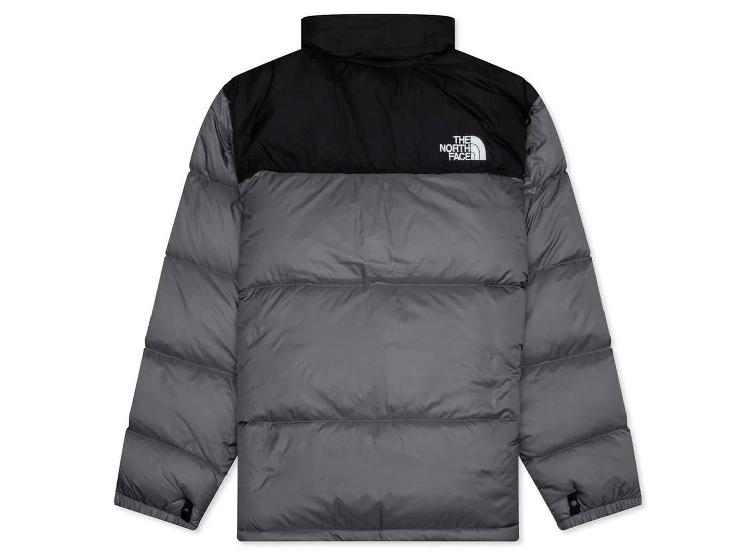 The North Face 1996 Retro Nuptse Jacket in Smoked Pearl and TNF Black, men's jacket, view 2
