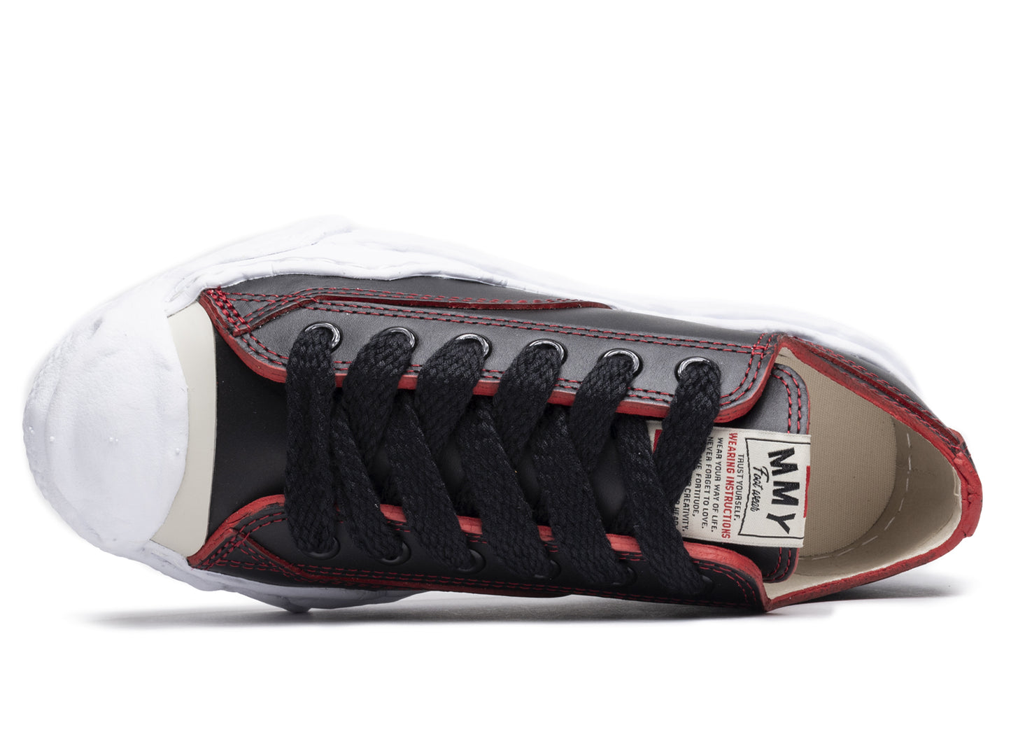 Maison Mihara Yasuhiro Leather Peterson Low en negro