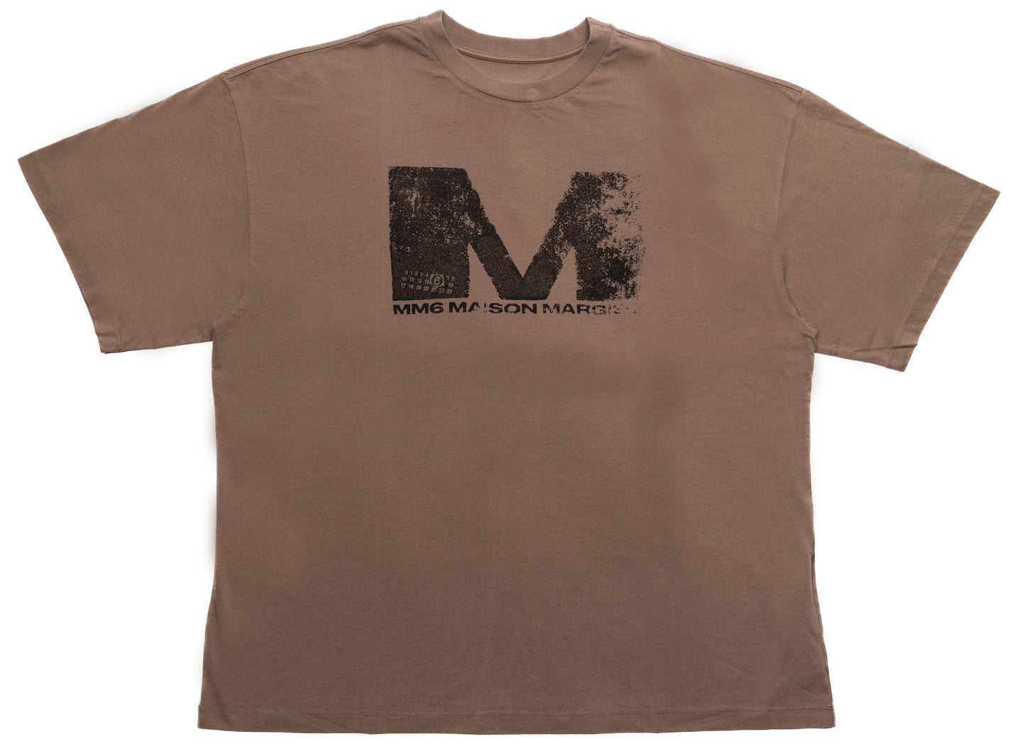 Camiseta con logo M de Maison Margiela MM6 en marrón