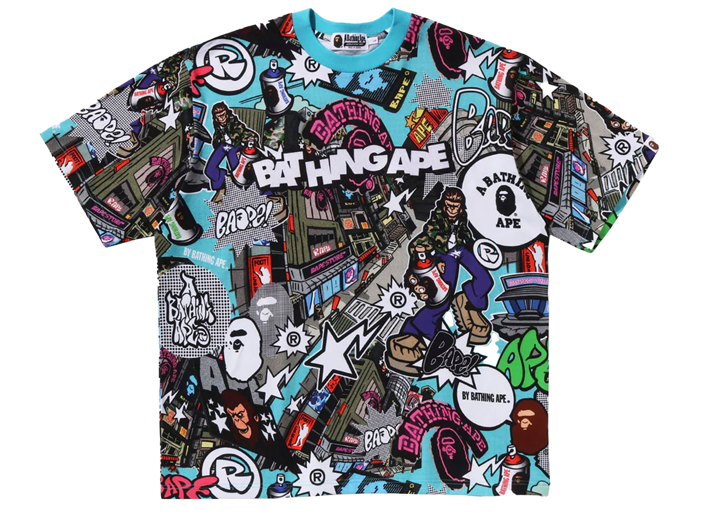 A Bathing Ape Comic Art T-Shirt mit lockerer Passform