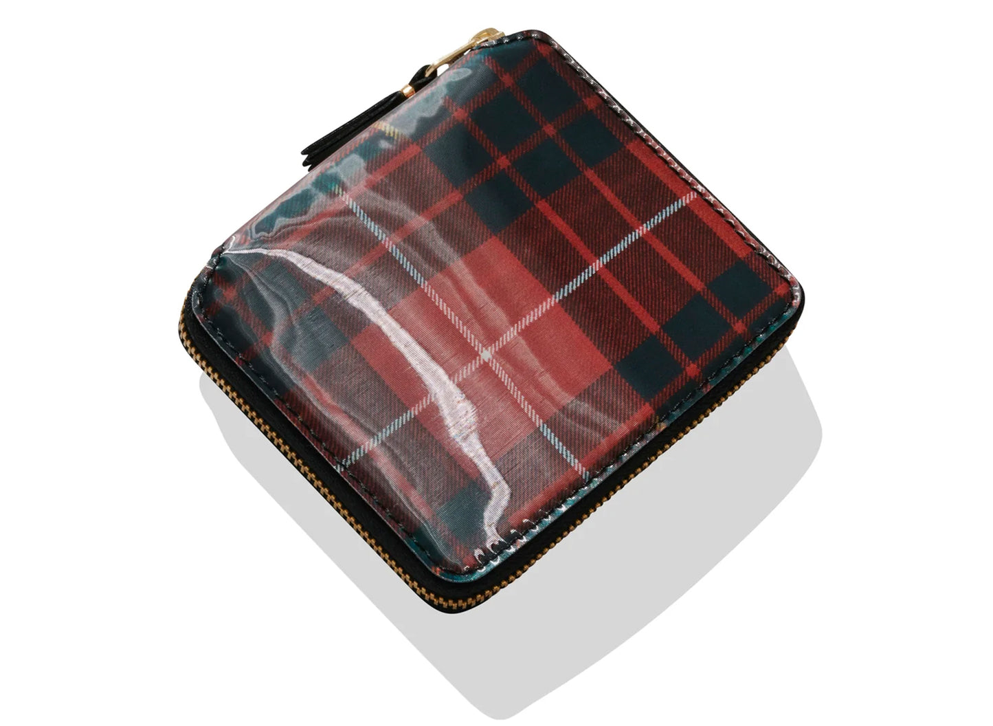 Billetera Lenticular Tartán Comme des Garçon SA2100 'Rojo/Verde'