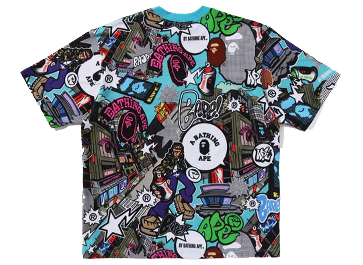 A Bathing Ape Comic Art T-Shirt mit lockerer Passform