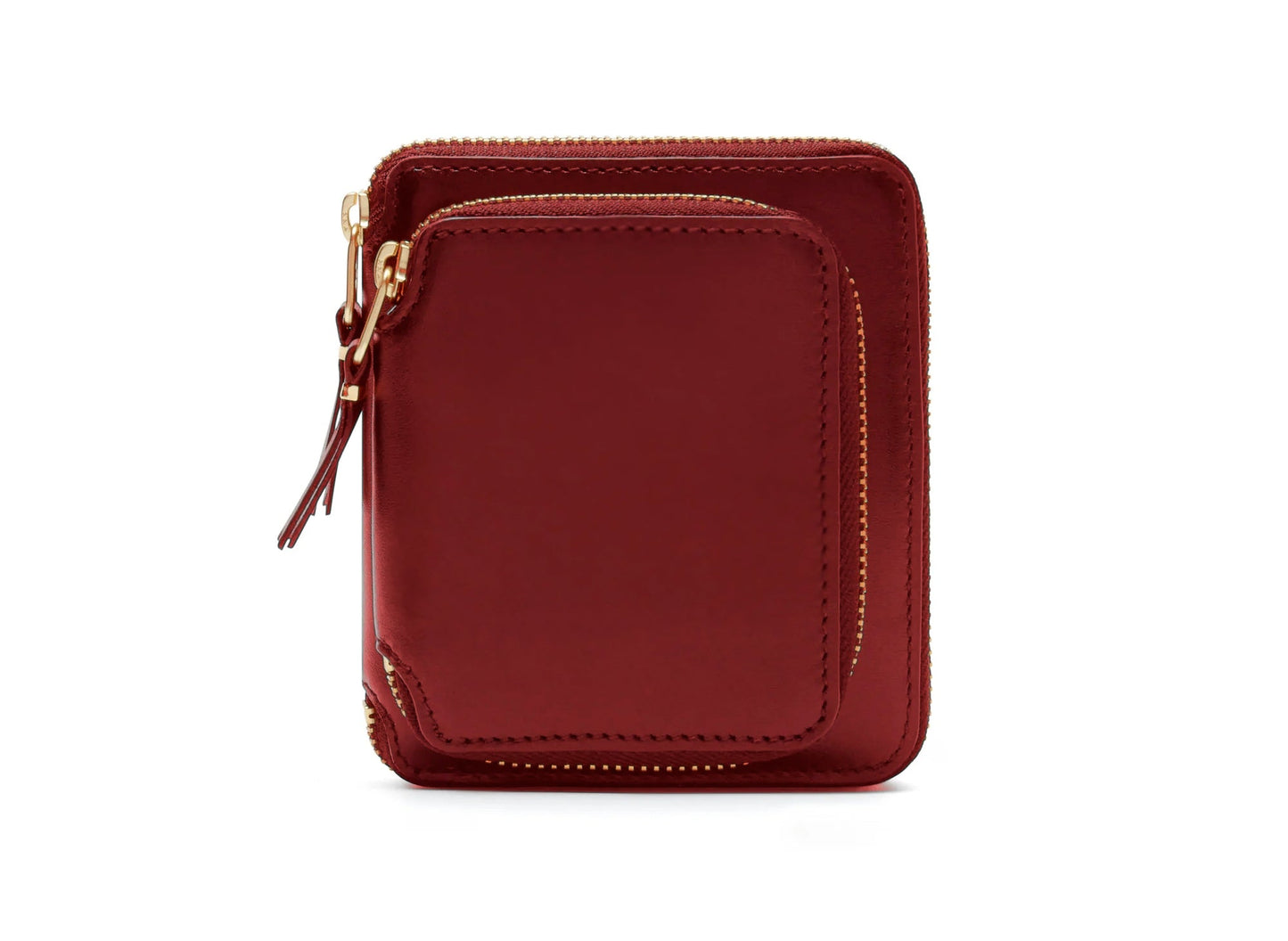 Cartera Comme des Garçons con cremallera completa y bolsillo exterior