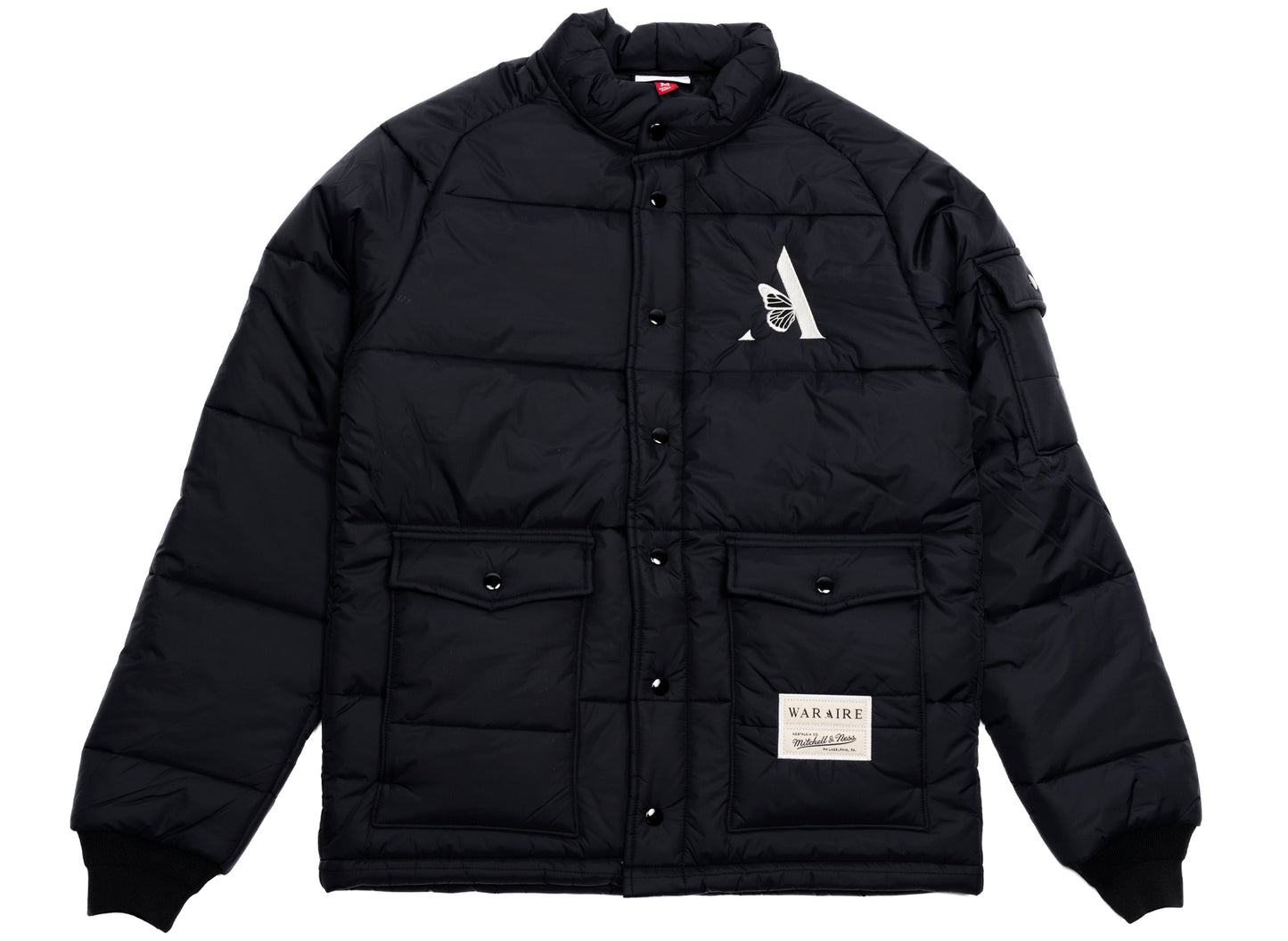Chaqueta acolchada Mitchell & Ness x Waraire con botones a presión
