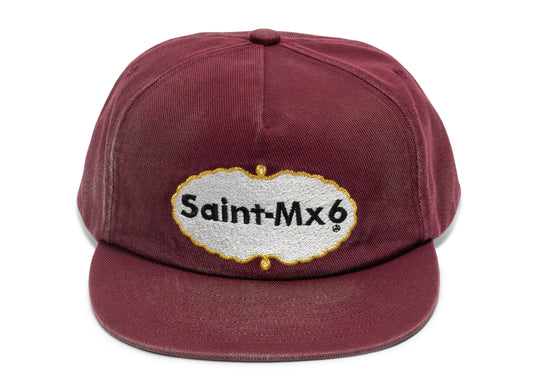 Gorra de 5 paneles Saint Michael Eat Me en color burdeos