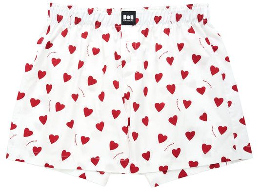 Nahmias Sweetheart Boxer in White, men's boxer shorts underwear